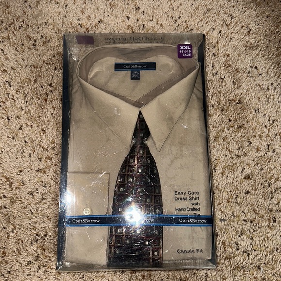 croft & barrow Other - MENS 2X DRESS SHIRT WITH TIE